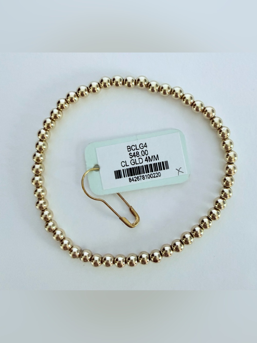 NWT enewton Classic Gold 4mm Bead Bracelet Gold Filled BCLG4 - Picture 2 of 4